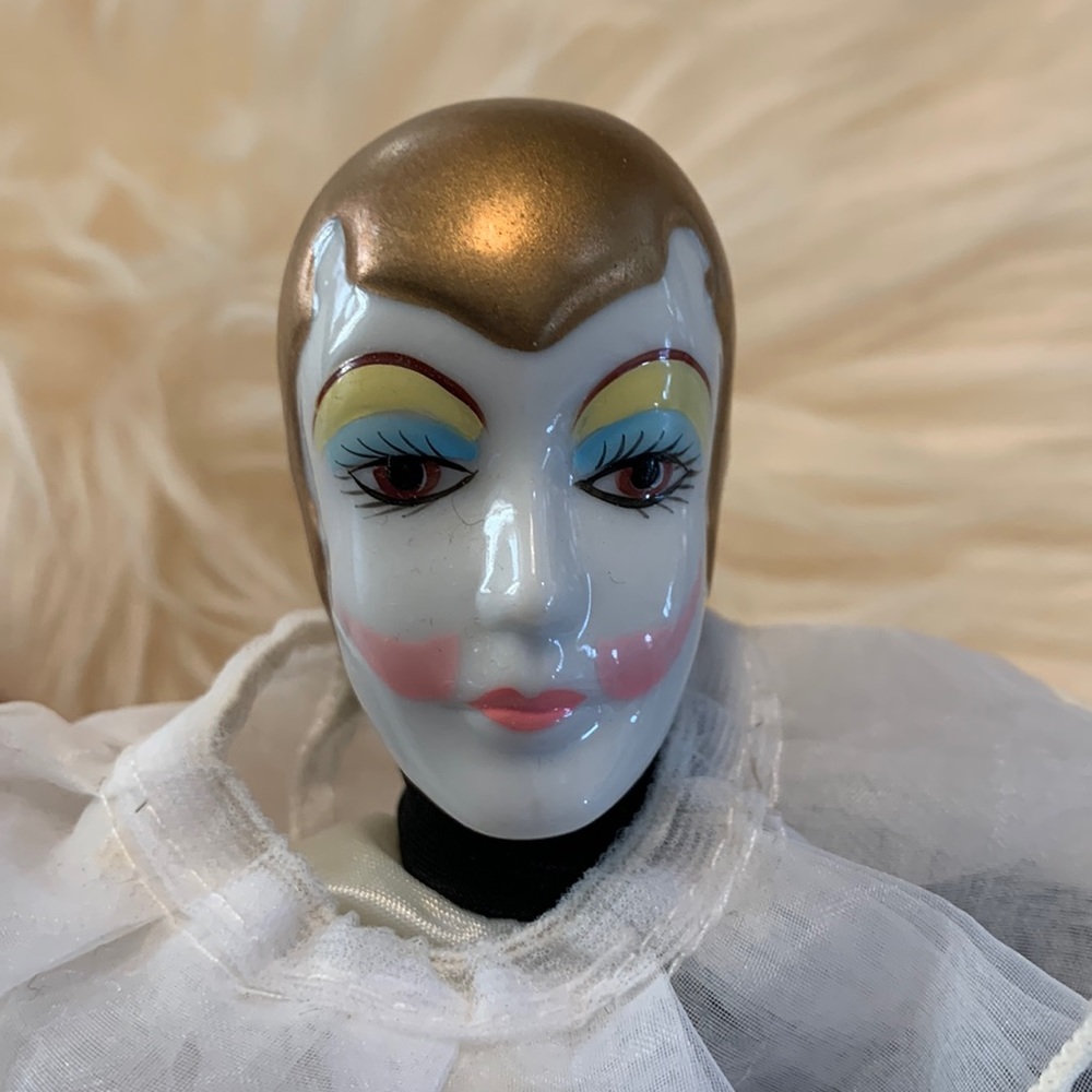 Vintage pierrot porcelain doll #1651